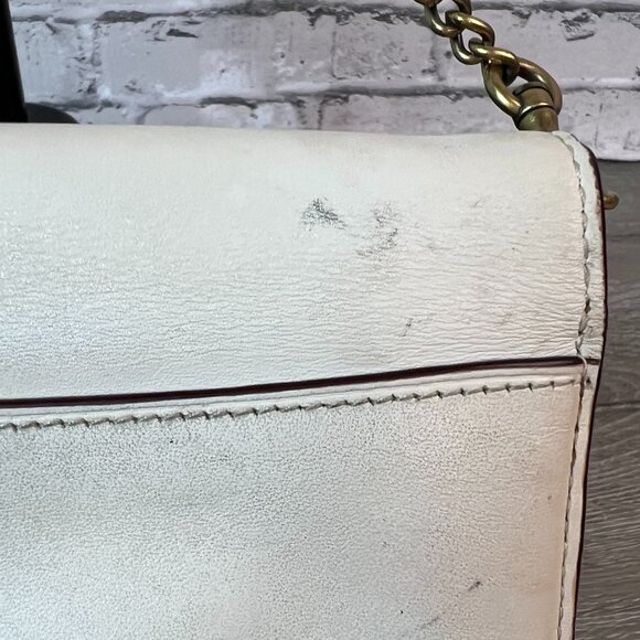 Coach Callie Foldover 24909 Chain Clutch with Metal Tea Rose - Picture 3 of 9